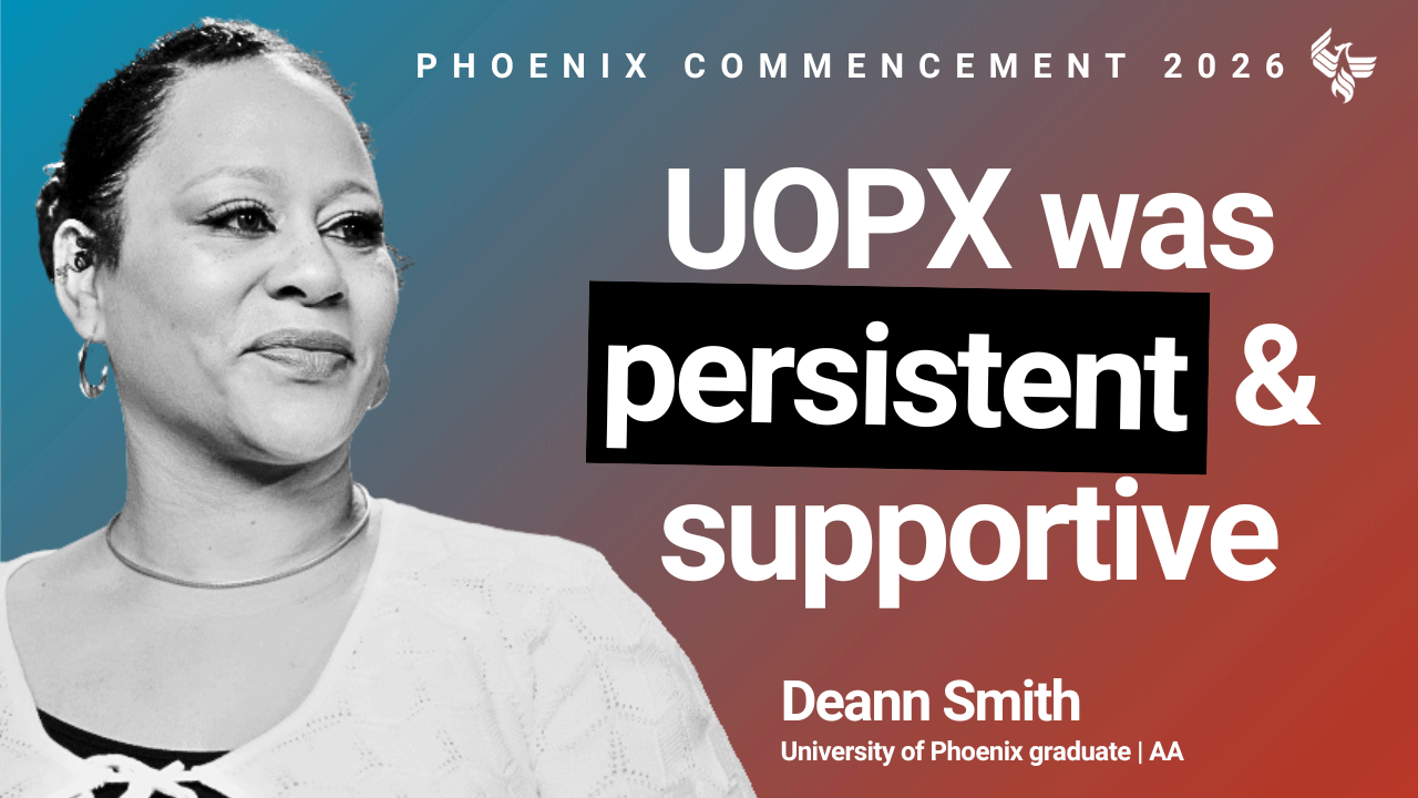 Play 2026 commencement video of the Degrees of Success podcast featuring Deann Smith.