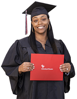 Proud graduate in regalia