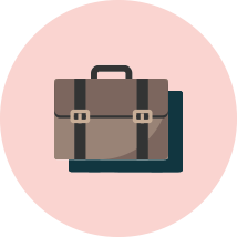 a brown briefcase