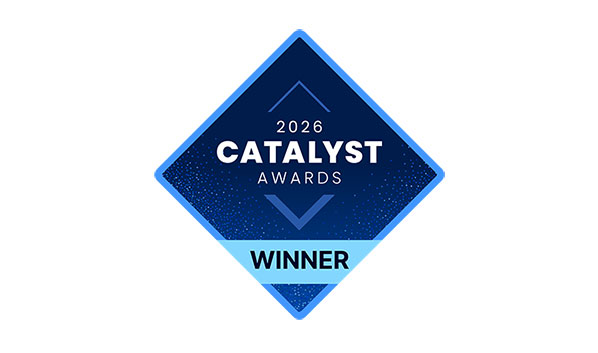 Blue diamond logo representing University of Phoenix as the 2026 Catalyst Award Winner.