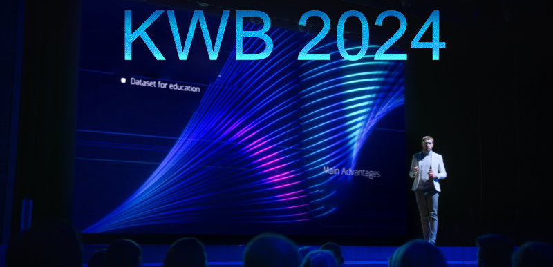 See you next year at KWB 2024 projected onto a big screen