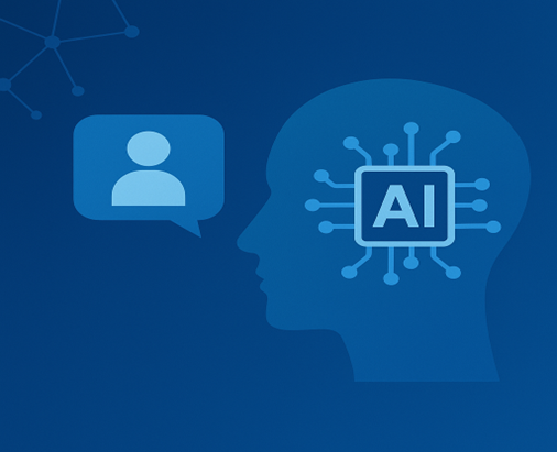 Graphic depiction of  Ai interaction with person