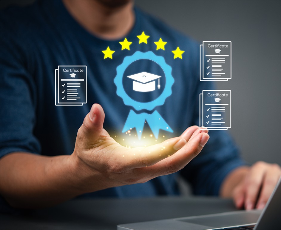 Image representing certificates and achievement