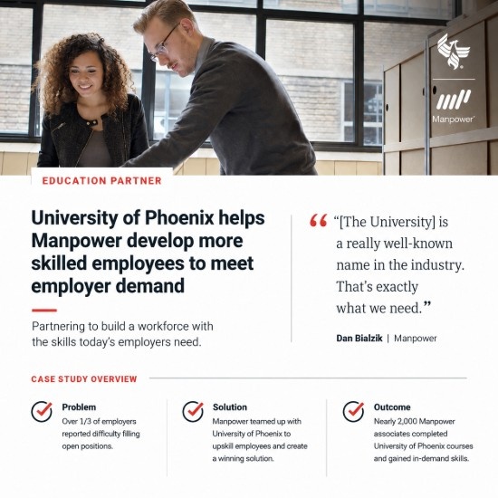University of Phoenix and Manpower case study
